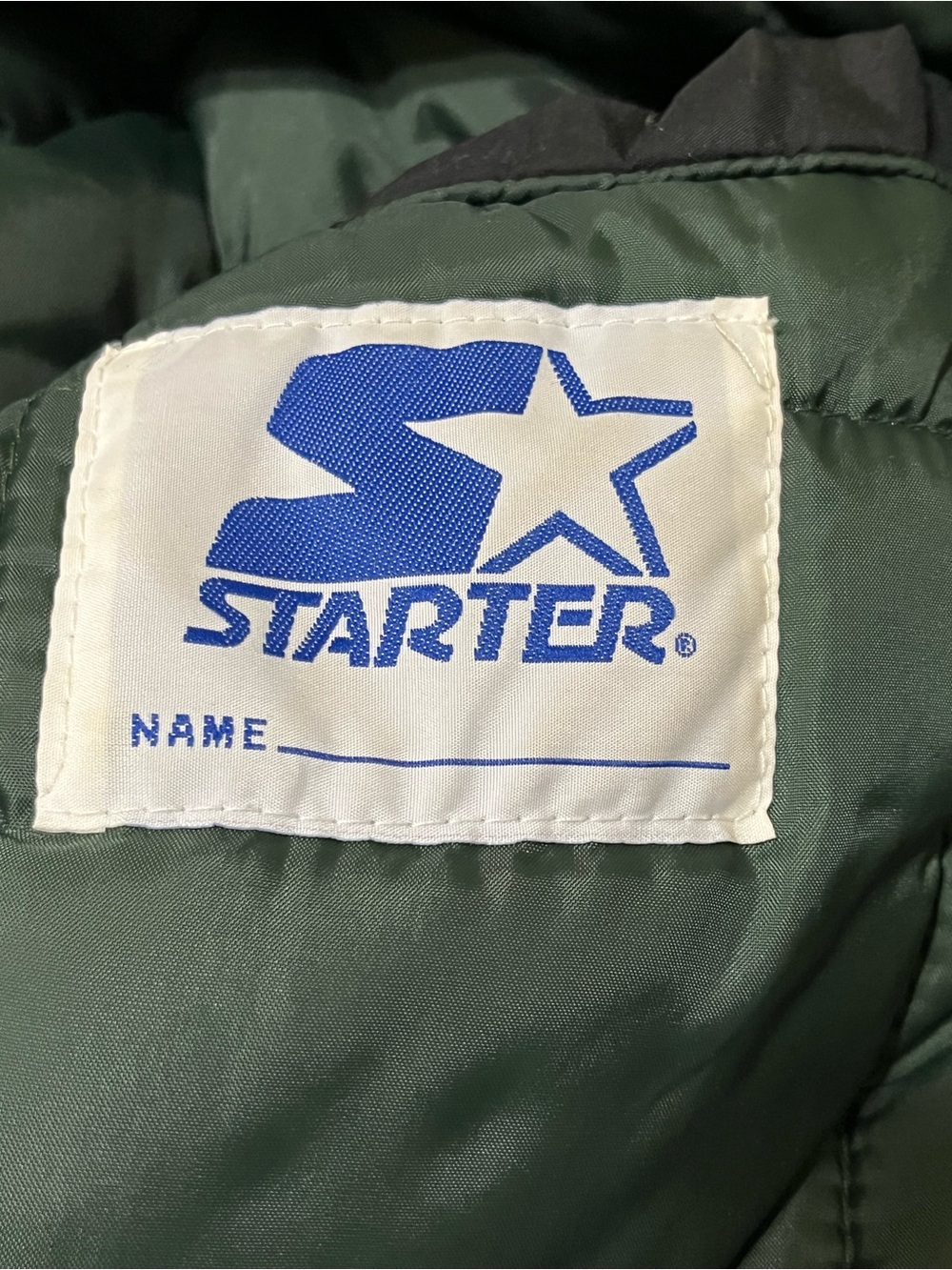 Vintage STARTER 90’s Black University of Miami Hurricanes Bomber Jacket Medium - Picture 8 of 11
